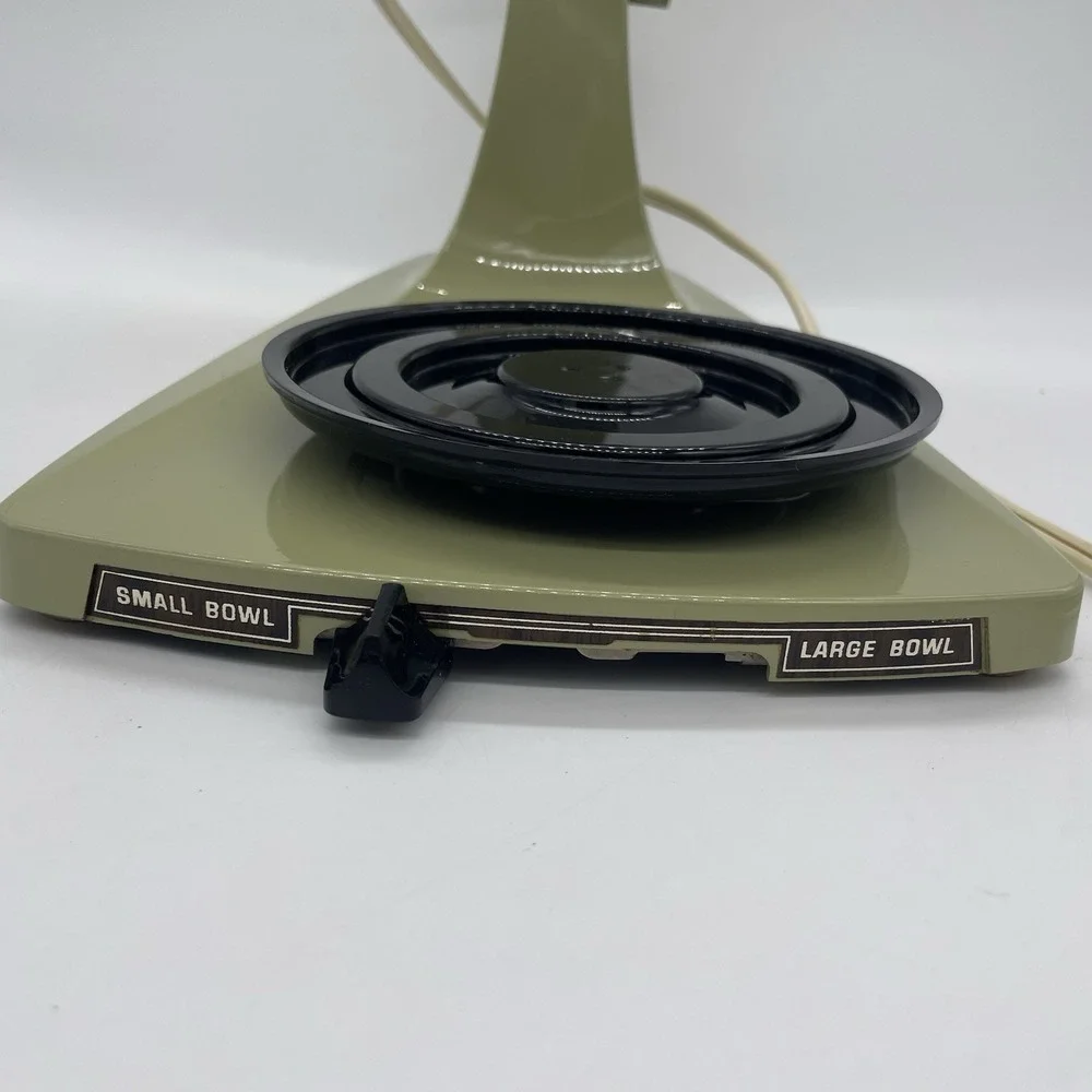 VTG Sunbeam Vista Mixmaster Mixer Stand/Hand VEM-M Green 2 Glasbake Bowls Manual
